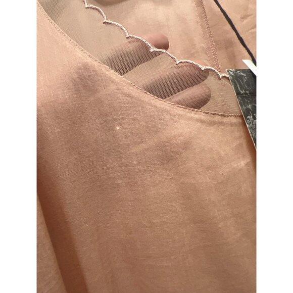 Nataya NWT Pink Crepe Scoop Neck Shift Dress - Picture 5 of 8